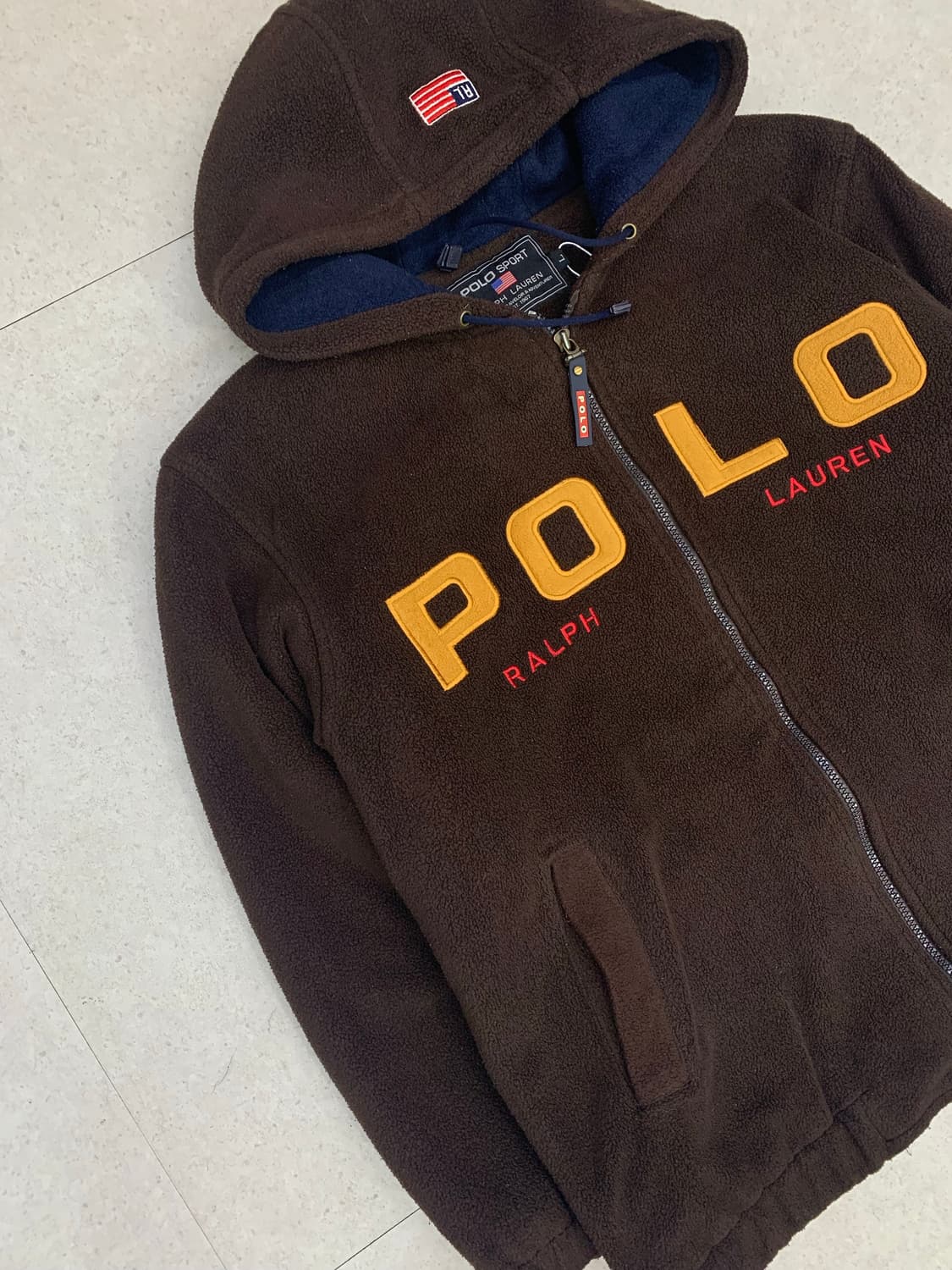 Polo 폴로 빅로고 후드집업 플리스 상품이미지2