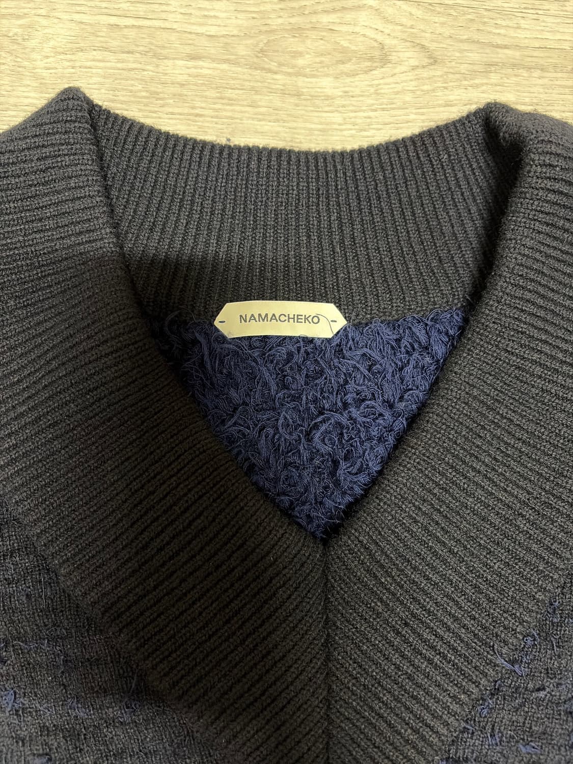 나마체코 네이비 니트 상품이미지2