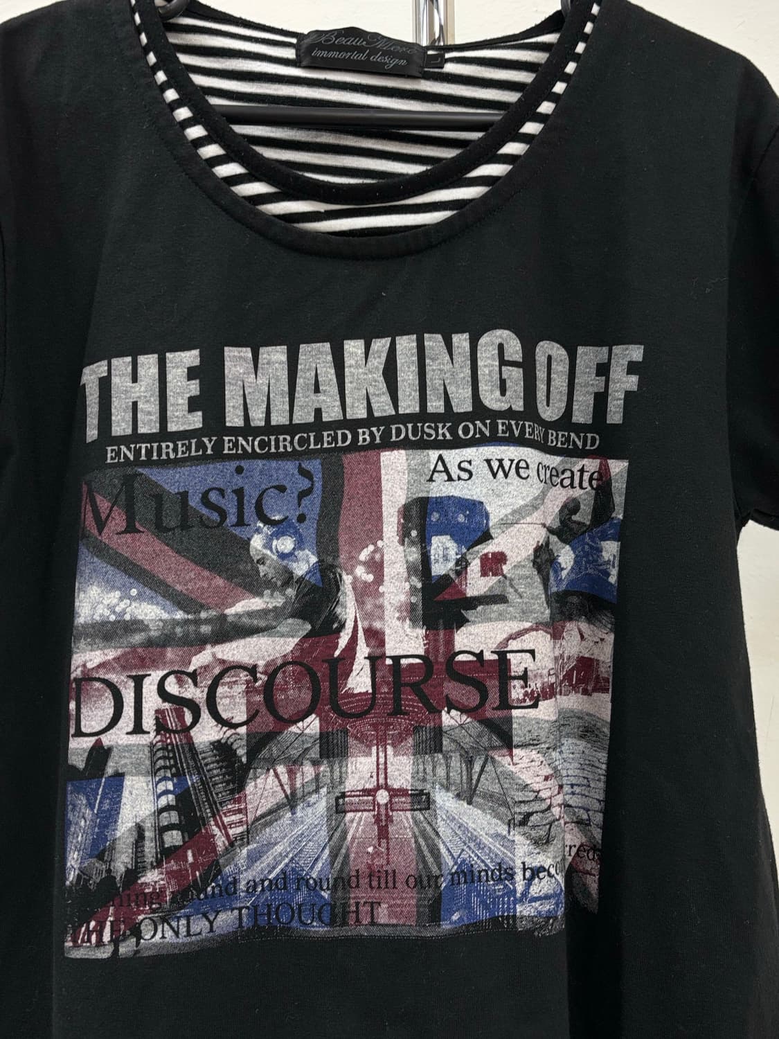 빈티지 블랙 펑크 y2k 반팔 상품이미지5