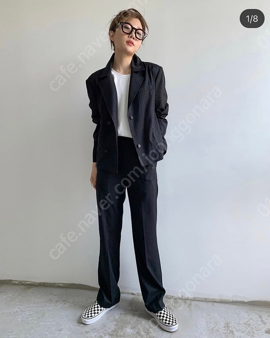 (택달린 새상품)마뗑킴 스트라이프 셋업 상품이미지1