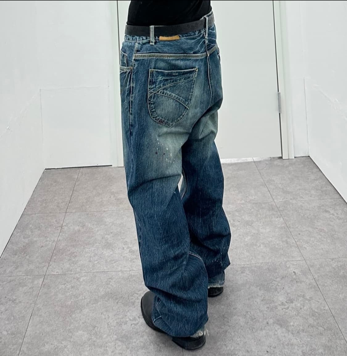 Paint splatter flared denim 상품이미지4