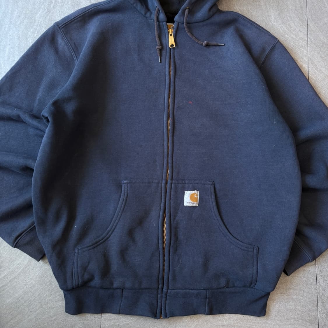 칼하트 정품 써멀 페이딩 네이비 후드 집업 상품이미지2