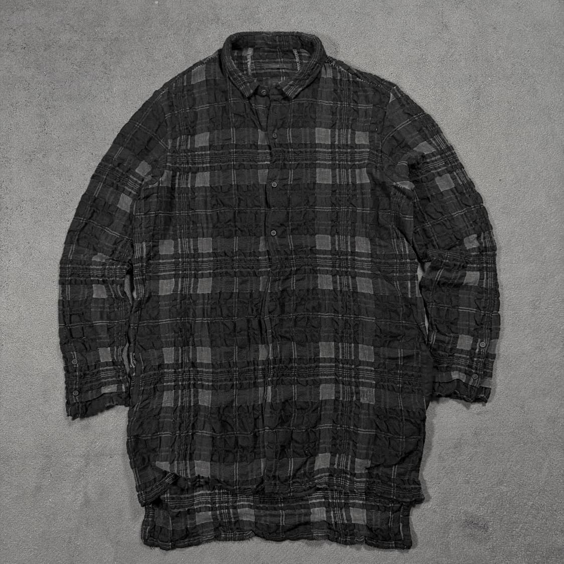 Transit 트랜짓 체크 롱 셔츠 자켓 상품이미지1