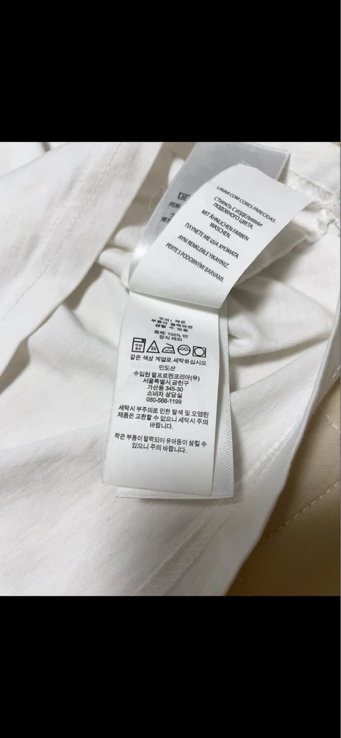 폴로 화이트 반팔티셔츠M 상품이미지4
