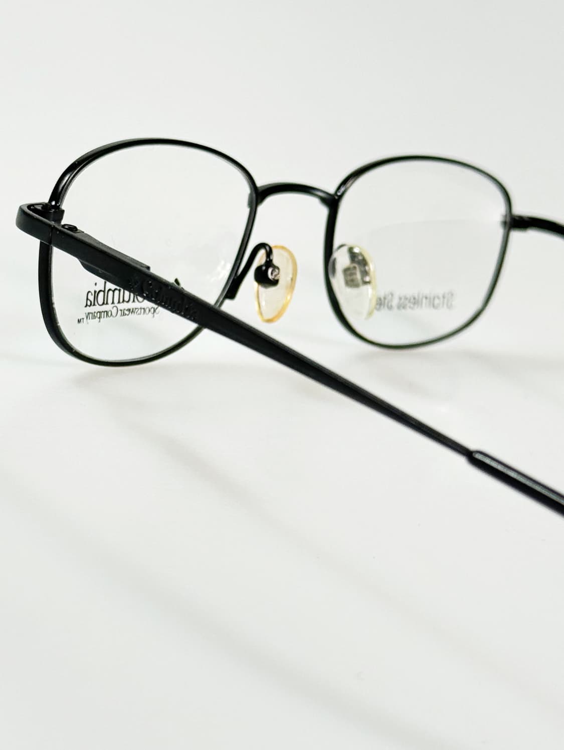 90s 컬럼비아 블랙 슬림 스퀘어 메탈 빈티지 안경 상품이미지4