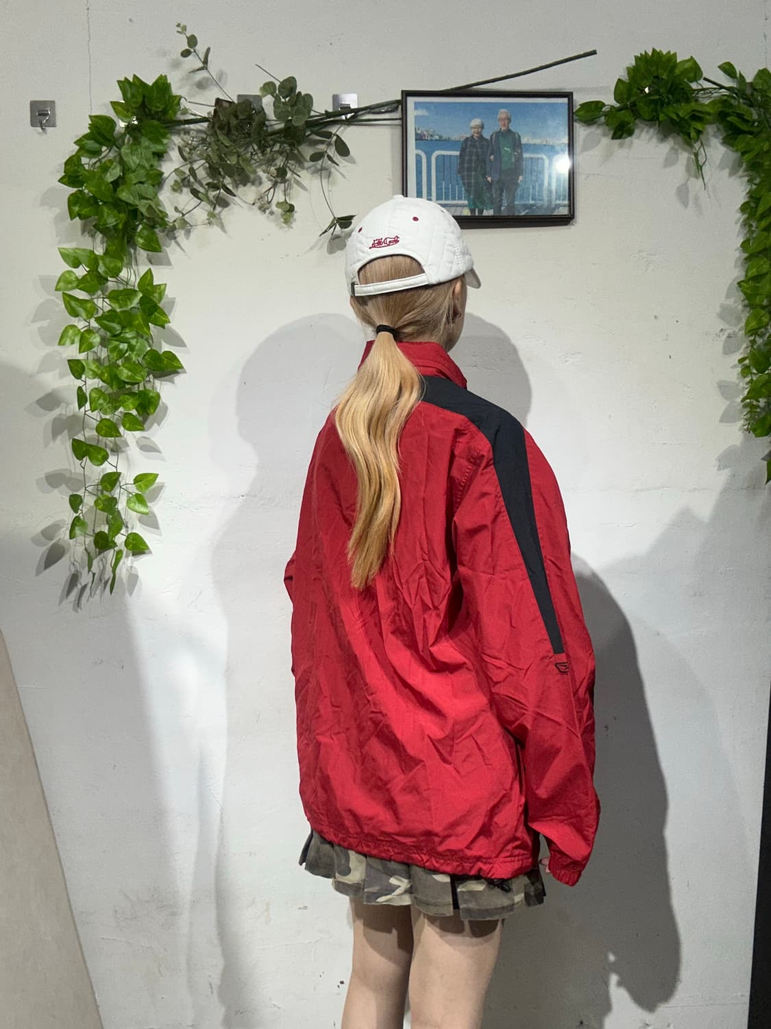 리복 레드 블랙 라인 바람막이 자켓  상품이미지3