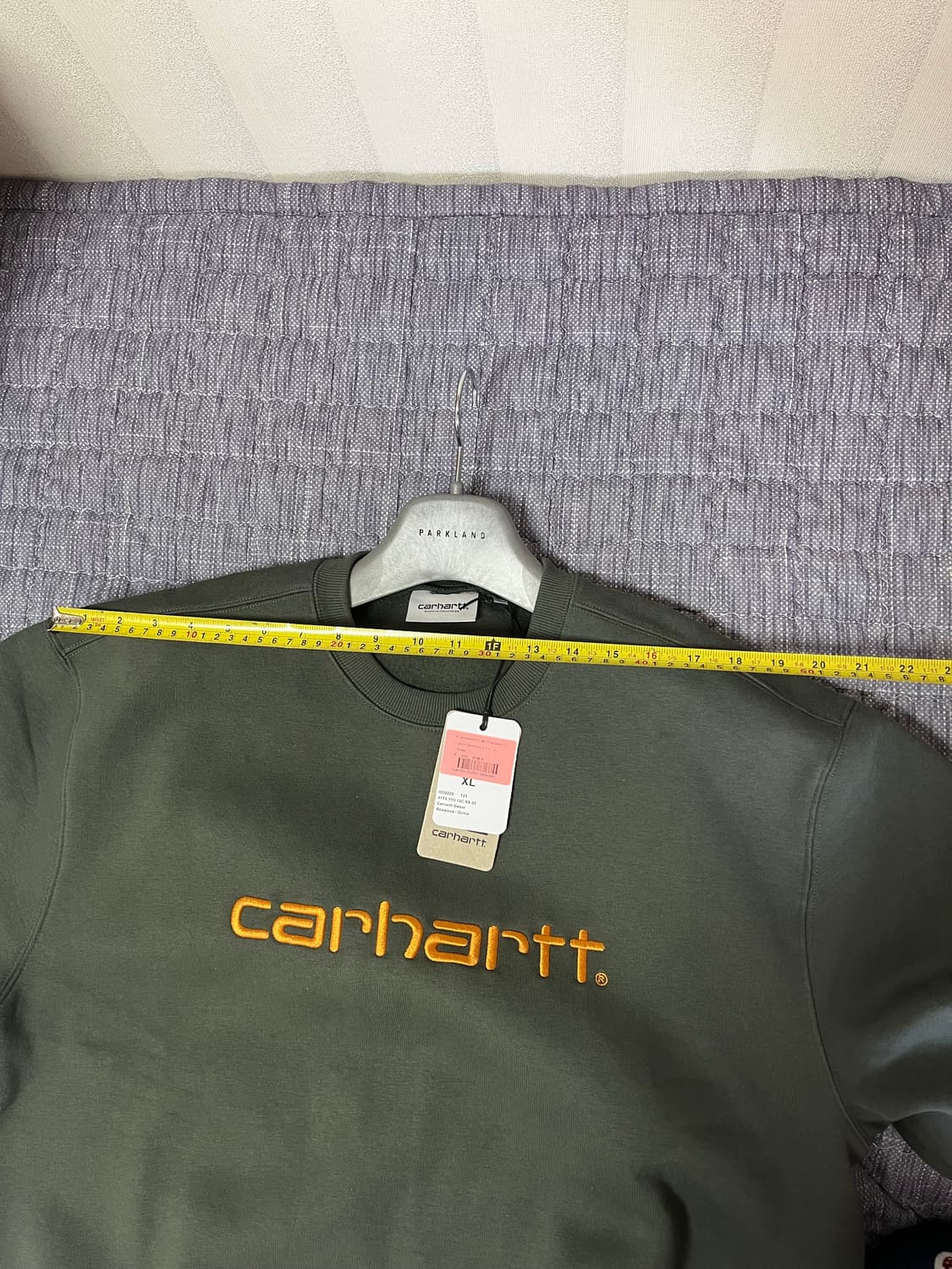 칼하트 wip 기모 맨투맨 카키 XL (새상품) 상품이미지6