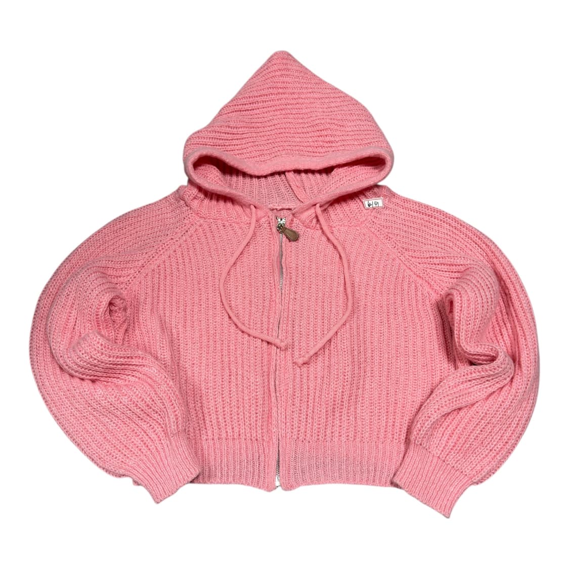  (바배) 핑크 와플 크롭집업 상품이미지1