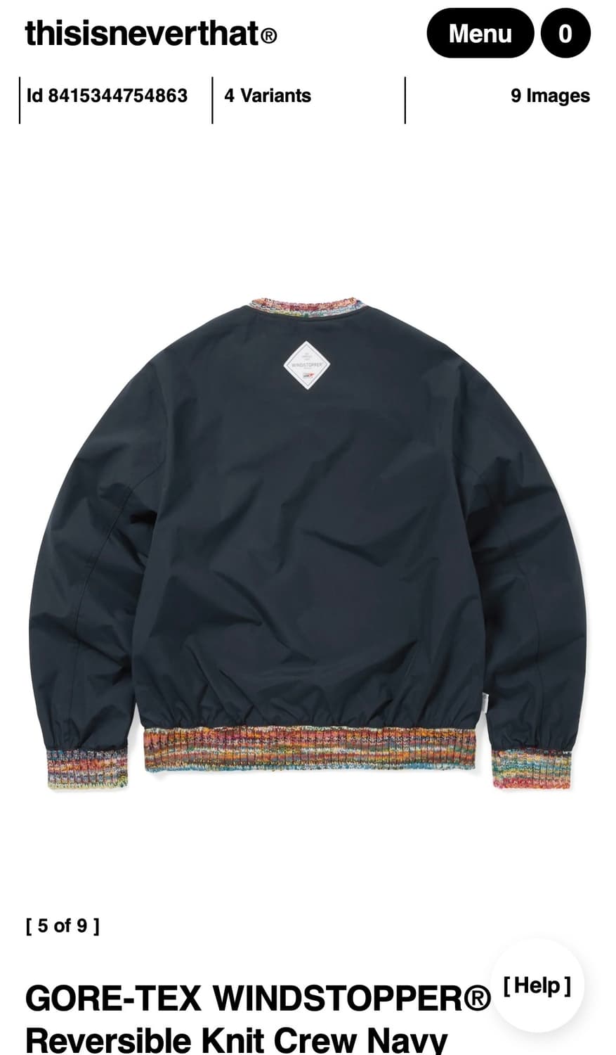 디스이즈네버댓) GORE-TEX Reversible Knit Crew M 상품이미지2