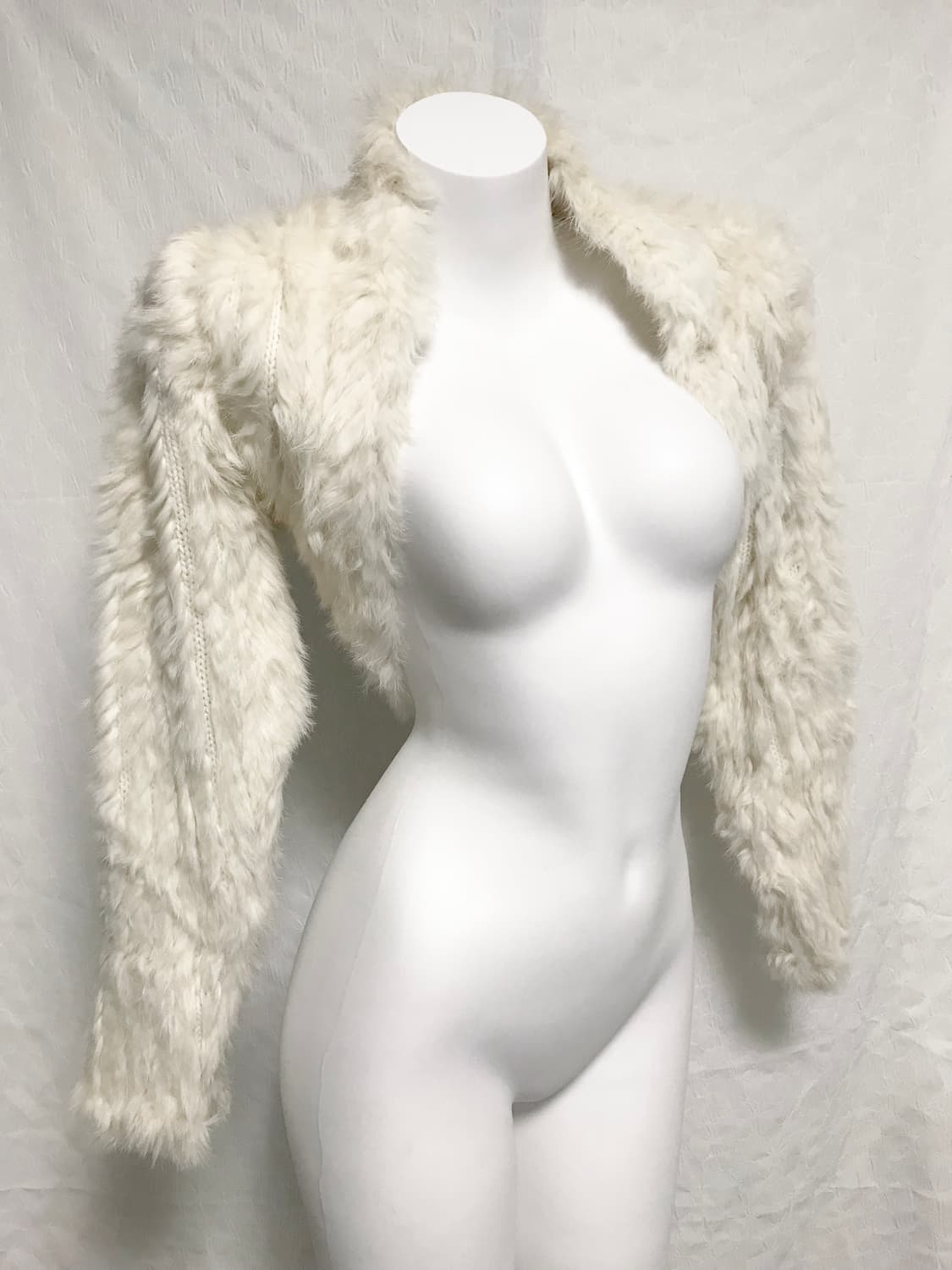 택포 SET•빈티지 갸루 ma*rs 마즈 퍼 볼레로 + 래빗퍼 슬리브리스 상품이미지2