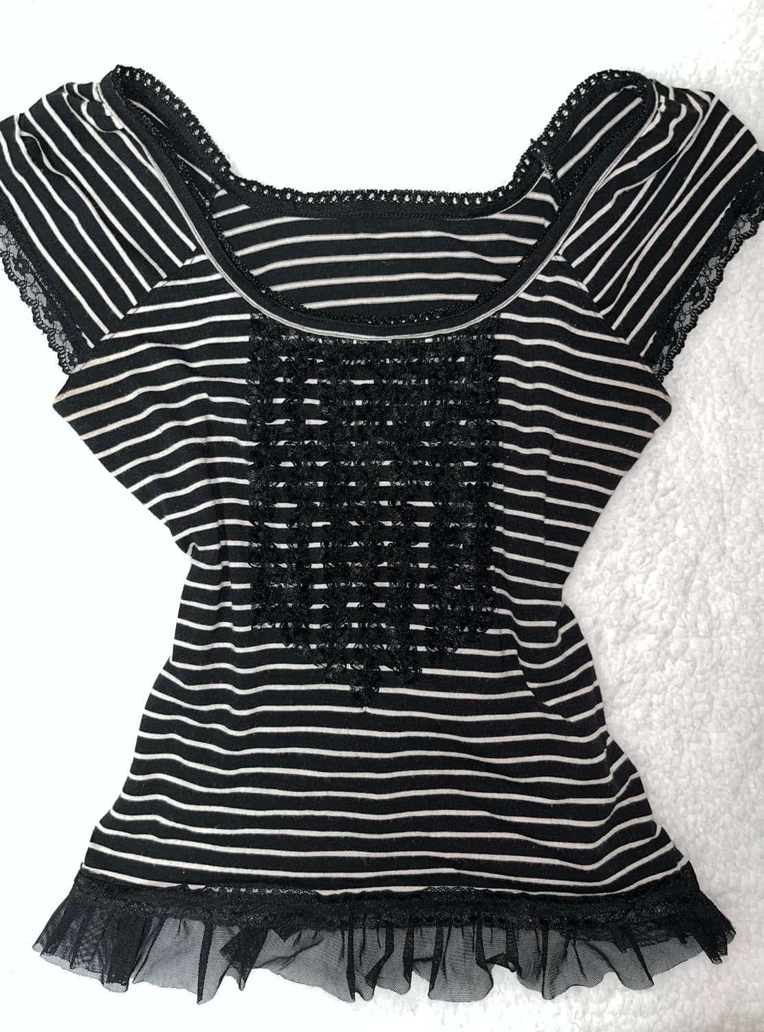 Harpers Bigot) nerdy frill stripe tee 상품이미지1