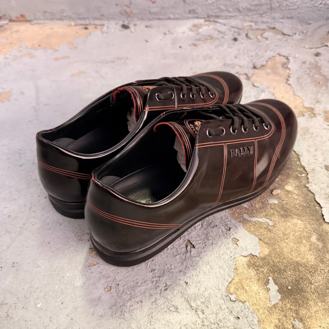 BALLY 로우컷 브라운 레더 스니커즈 상품이미지2