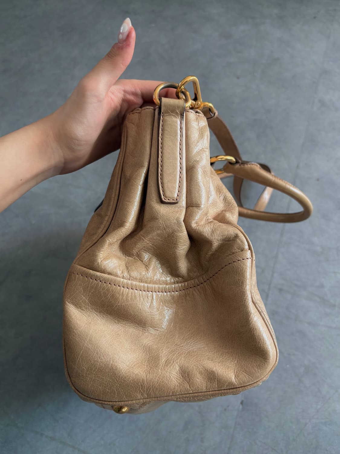 Prada 프라다 비텔로 샤인 레더 토트백 상품이미지4