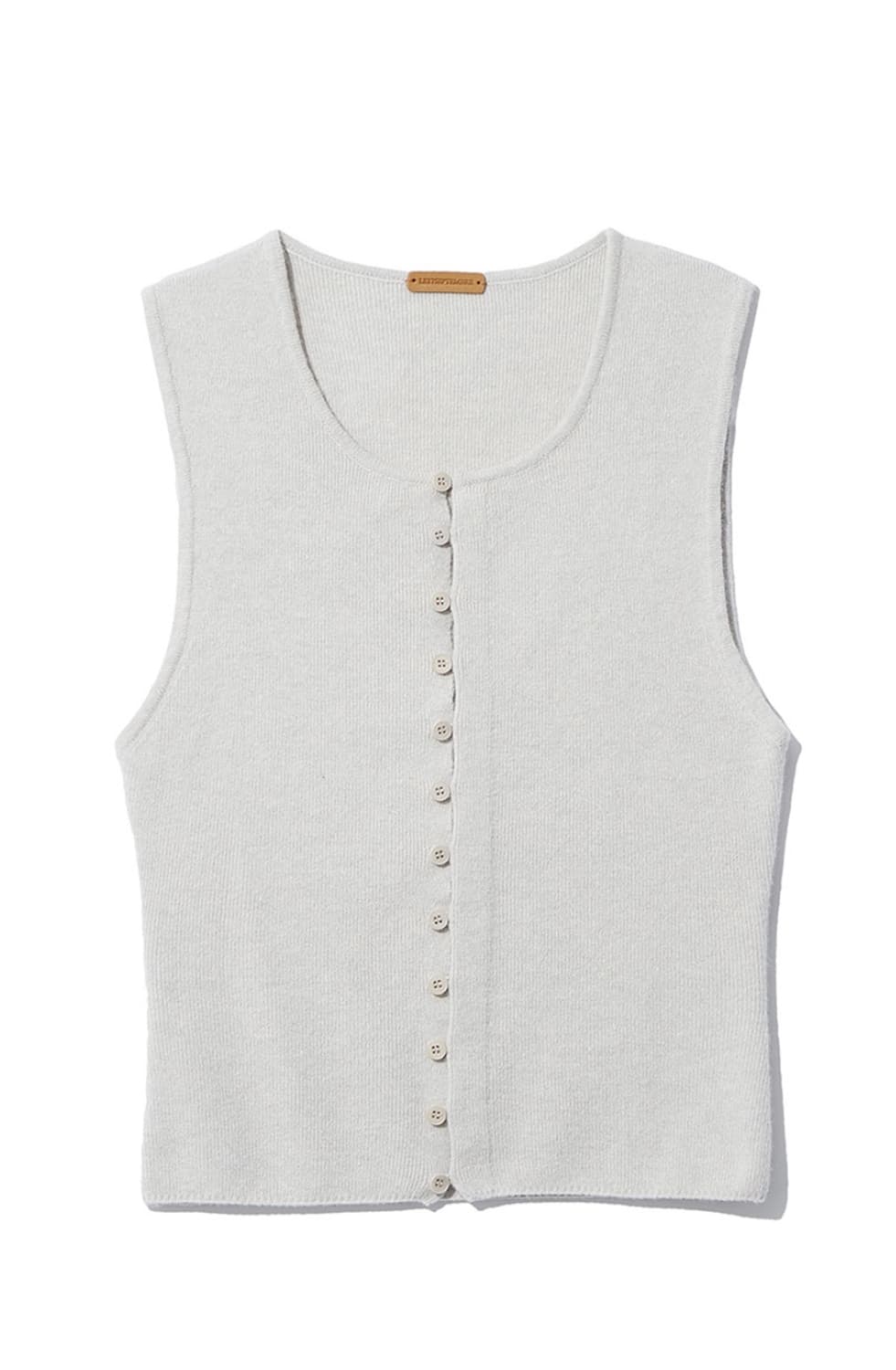 Le917 BUTTON DOWN SLEEVELESS KNIT TOP 상품이미지2
