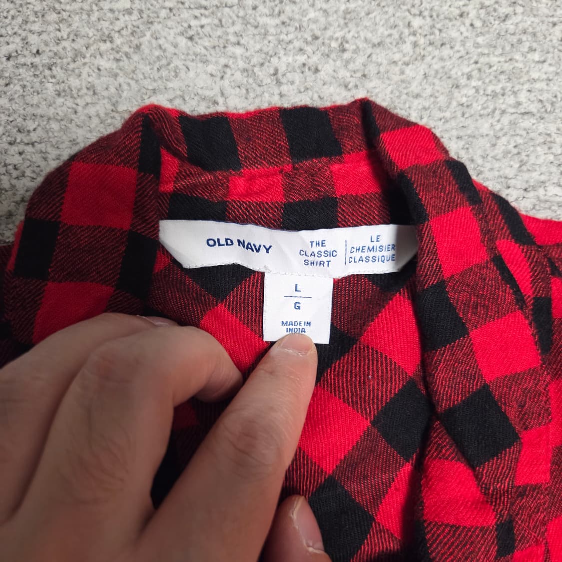 Old Navy 아메리칸 플란넬 체크셔츠 L(100) 상품이미지3