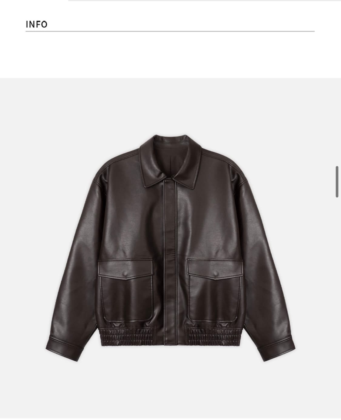 (L) 드로우핏 A-2 레더 블루종 자켓 [BROWN] 판매 상품이미지7