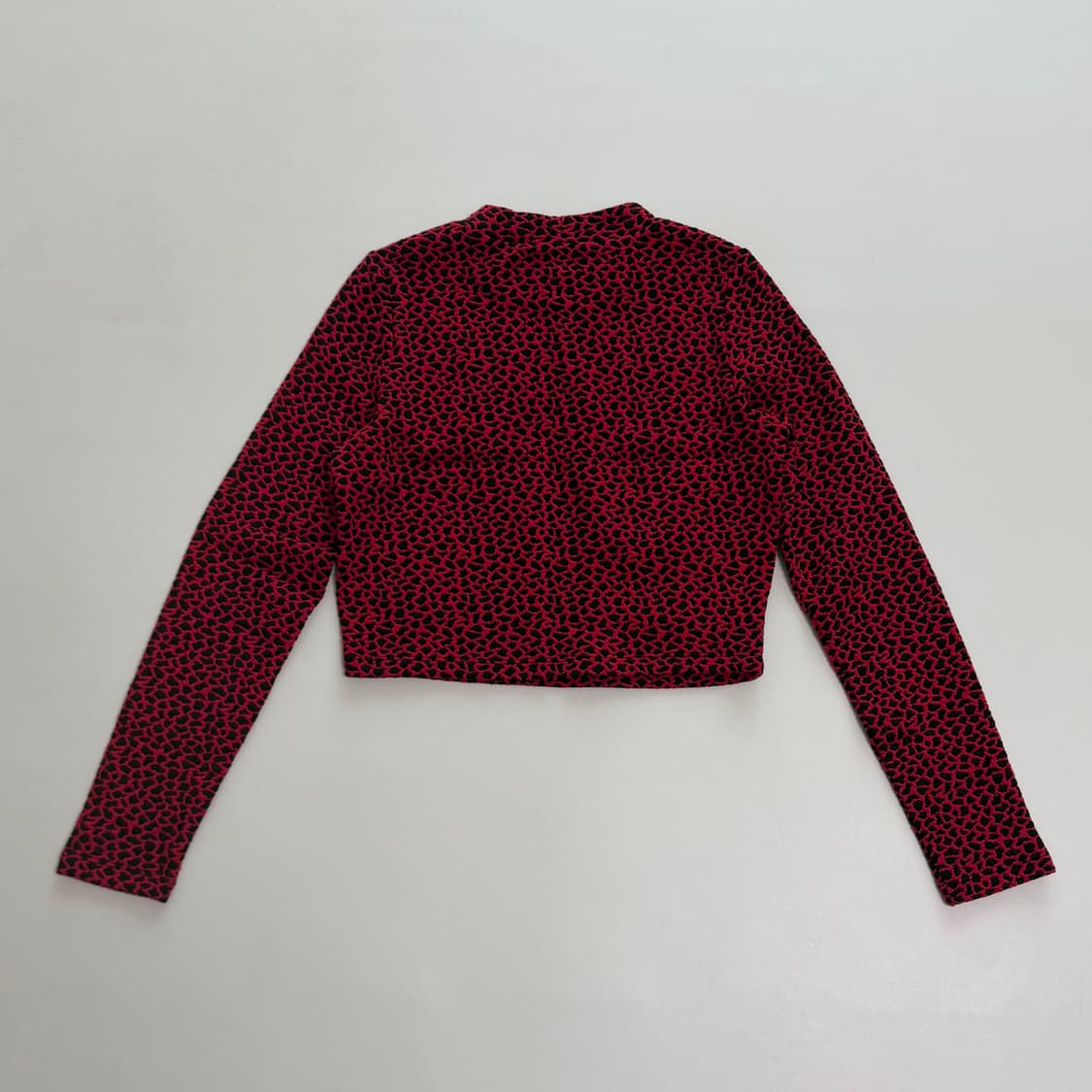 monki 패턴 크롭 기모티 상품이미지2