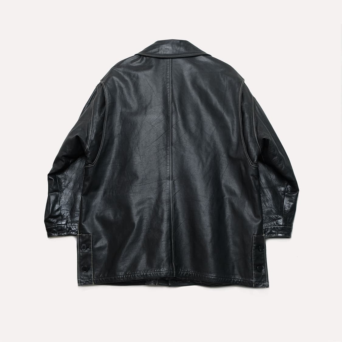 90s leather car coat 상품이미지10