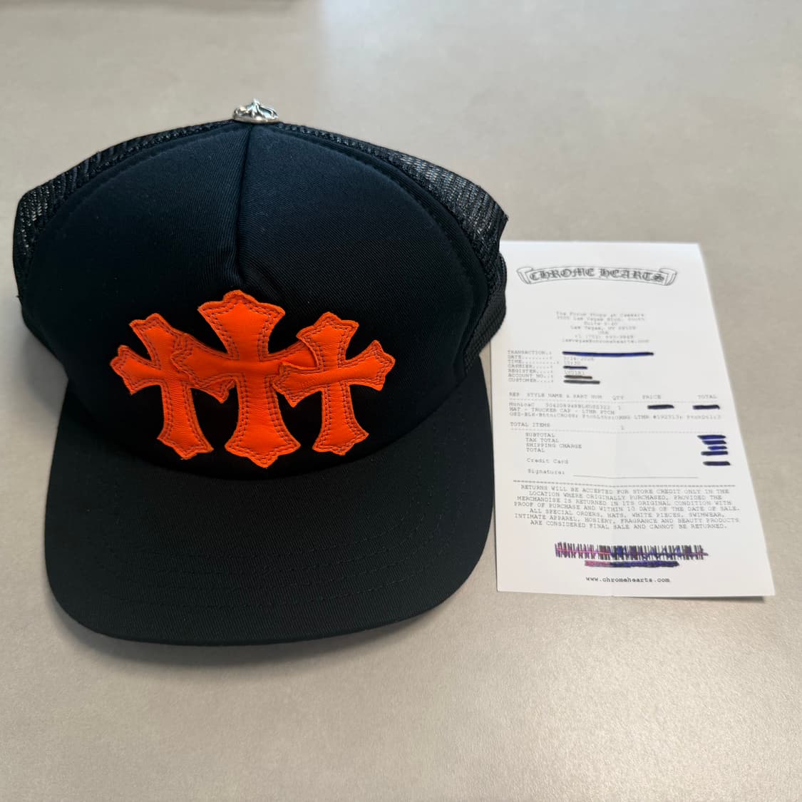 [새상품] 크롬하츠 세메터리 트러커 오렌지/블랙 상품이미지1