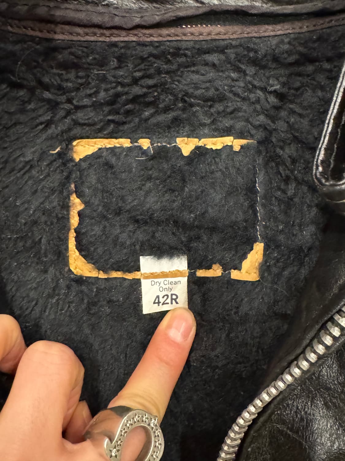 90s Sears 싱글 레더자켓 (42) 상품이미지9