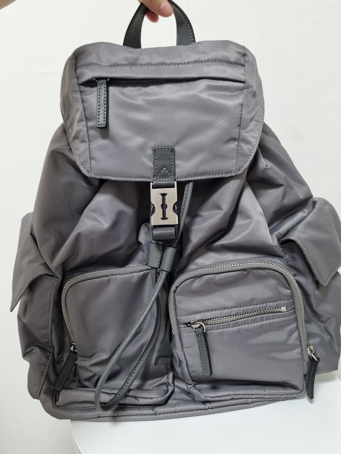 분크 헤이 더블 포켓 백팩 라지 그레이 상품이미지3