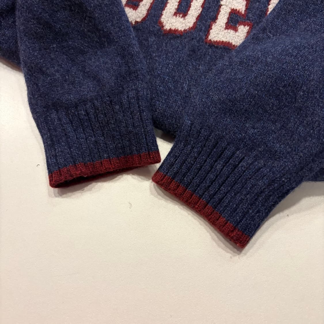 [XL] 11FW 게스 울 니트 네이비 후드 C870 상품이미지5