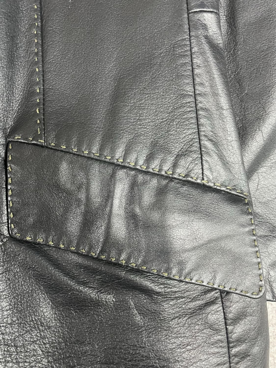 90s DKNY  리얼레더 스티치 자켓 상품이미지2