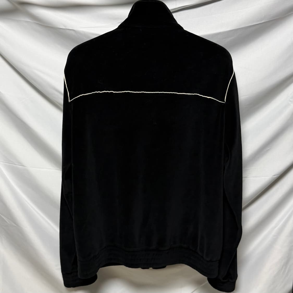 [S+급/XL] 셀린느 트리옹프 트랙자켓 벨벳 집업 블랙 상품이미지4