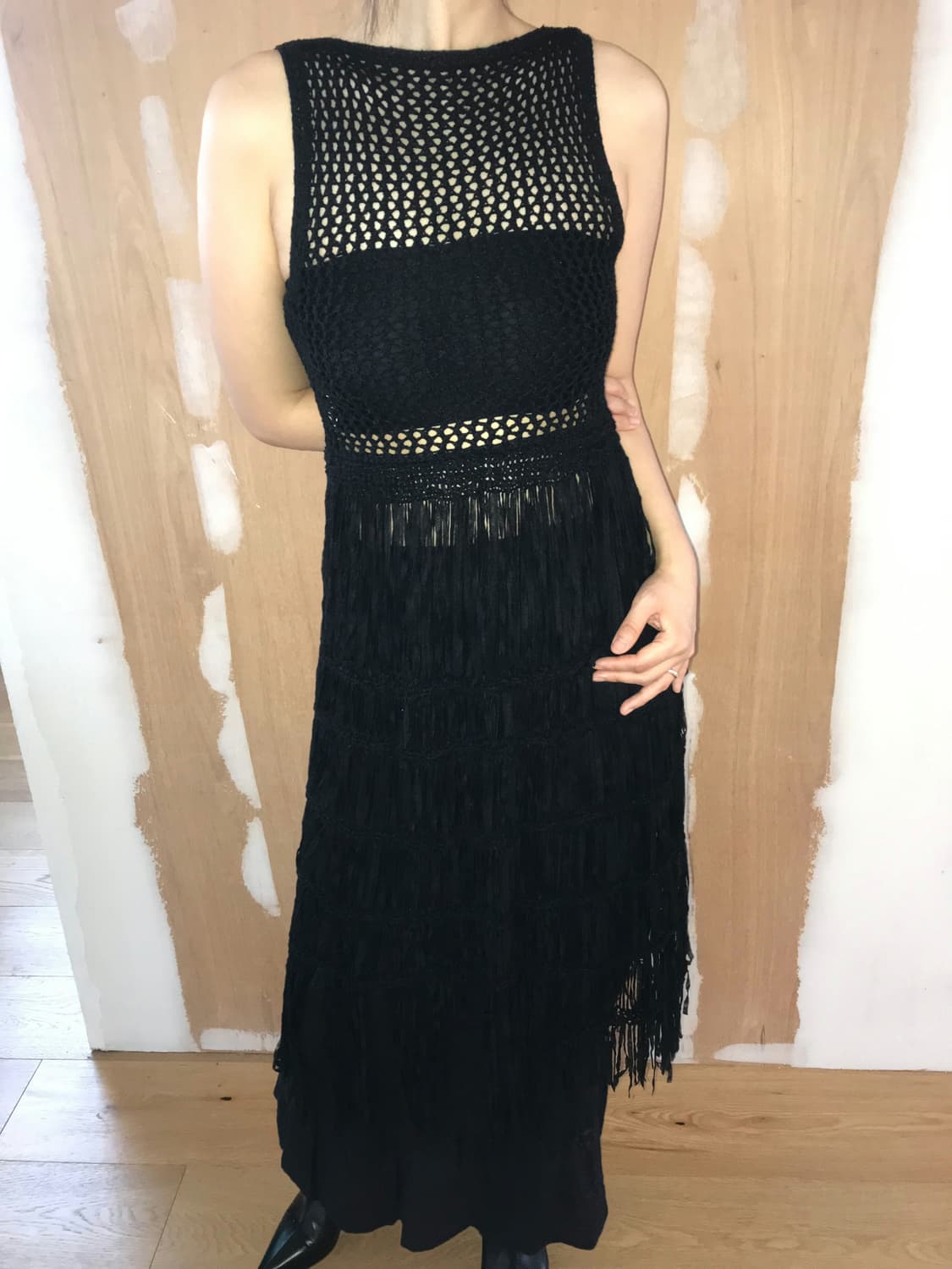 vintage black net one-piece 상품이미지5