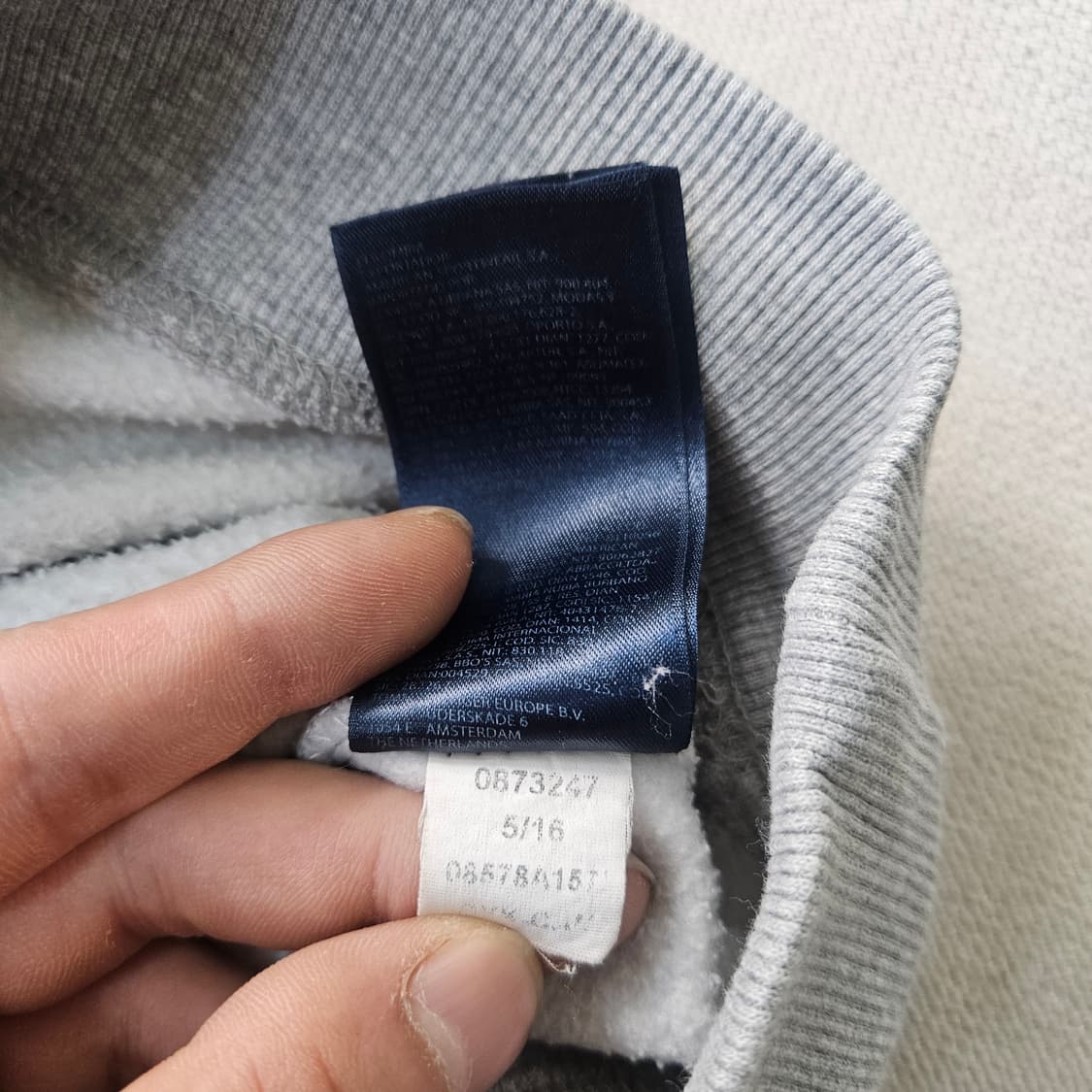 L 타미힐피거 스몰로고 그레이 맨투맨 0406Y 상품이미지5