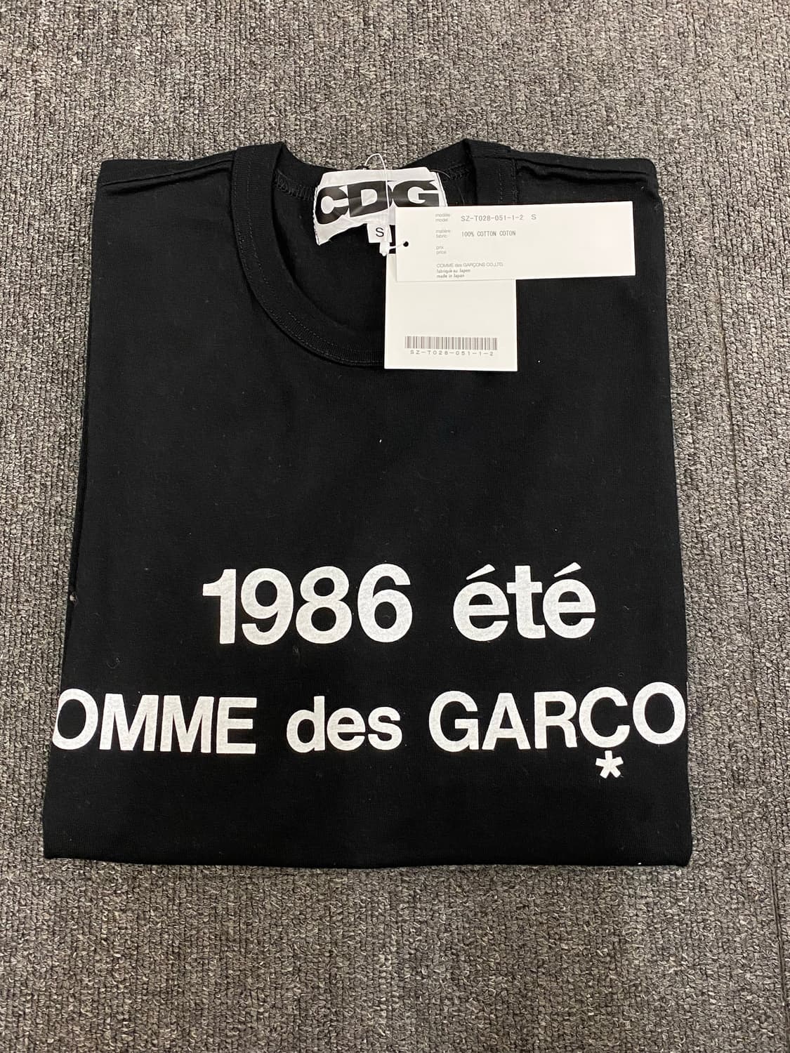 CDG 1986 꼼데가르송 티셔츠 블랙 상품이미지4