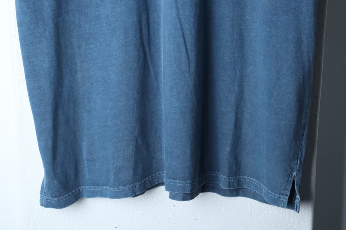 (M-XL) 퍼스텝 반팔 티셔츠 피그먼트 무지 블루-H32937 상품이미지4