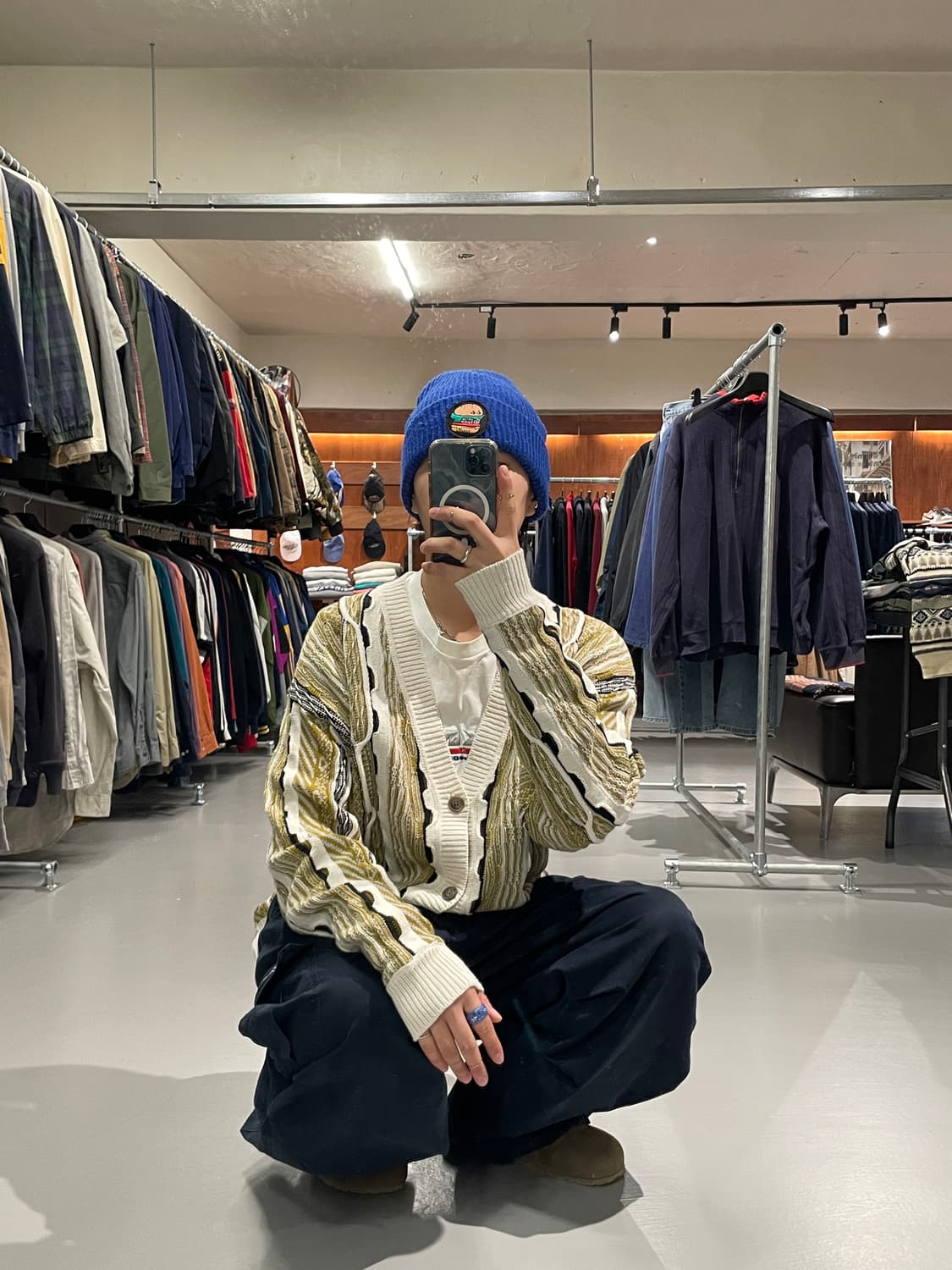 빈티지 V넥 가디건   상품이미지2