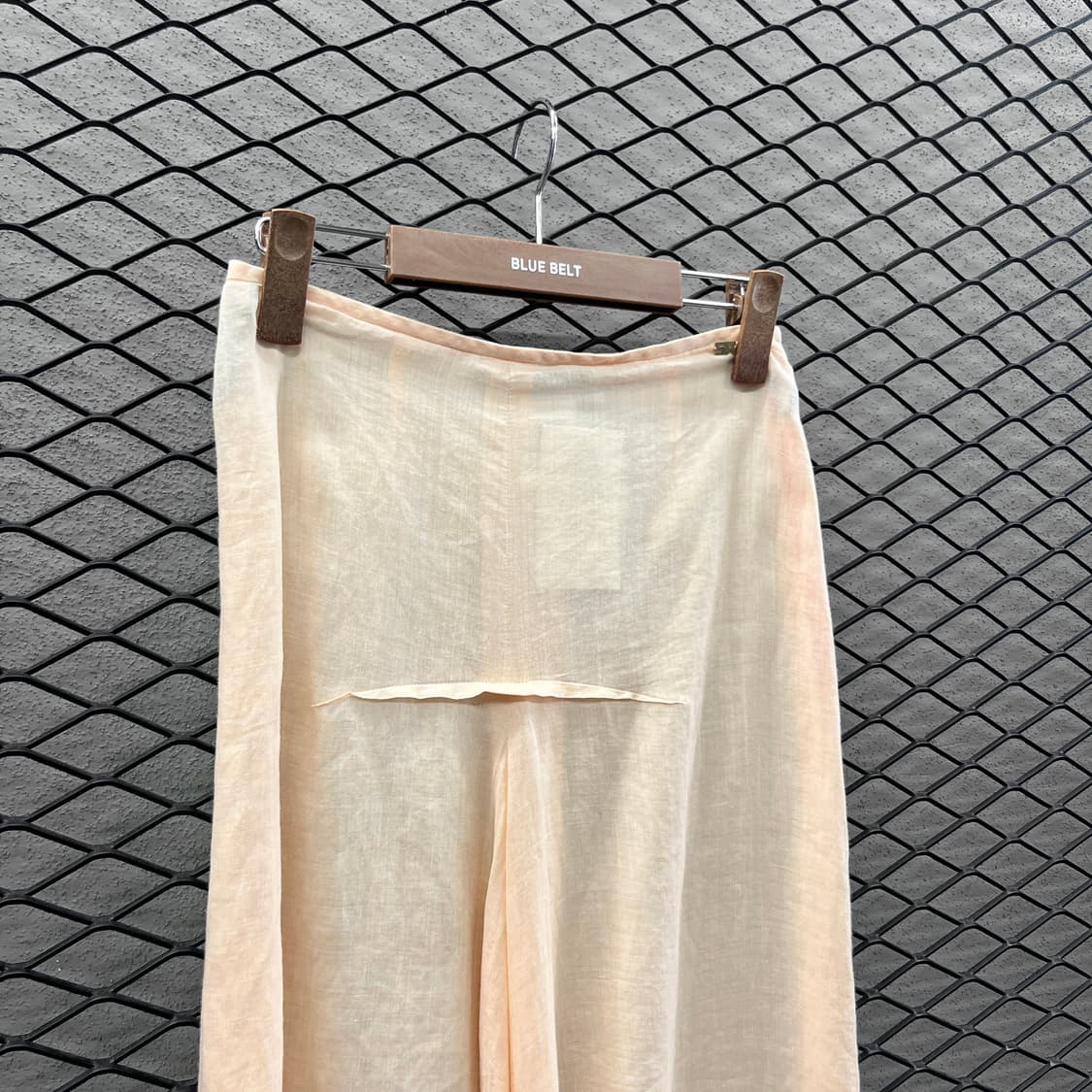 SONIA RYKIEL 소니아 리키엘 롱 스커트 살구색 코튼 시스루 치마 상품이미지4