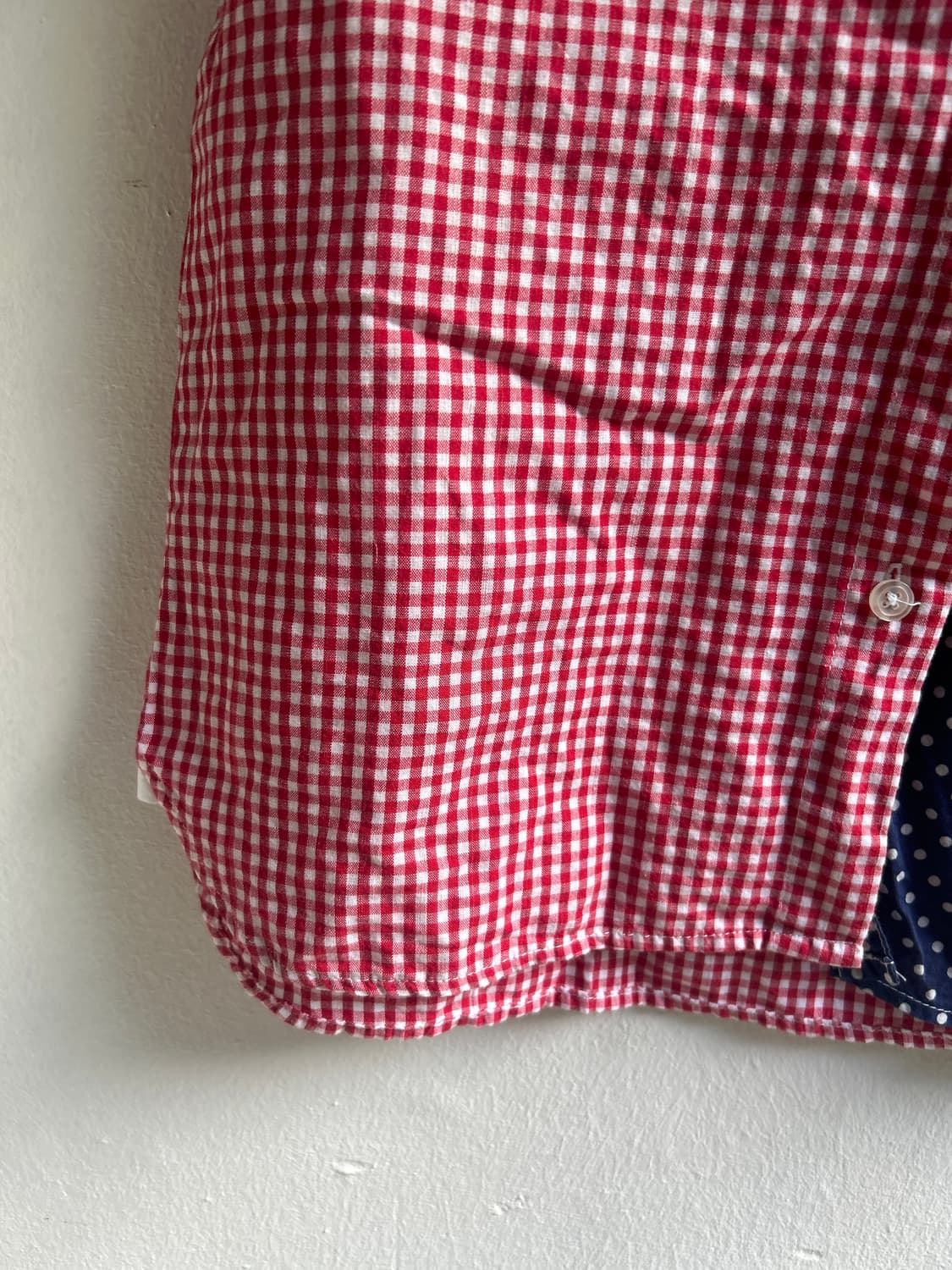 땡땡이 패치워크 셔츠 상품이미지4