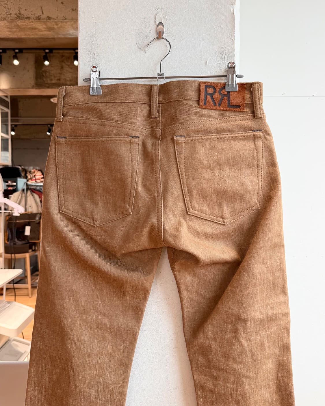 더블알엘 브라운 데님 슬림 팬츠  상품이미지6