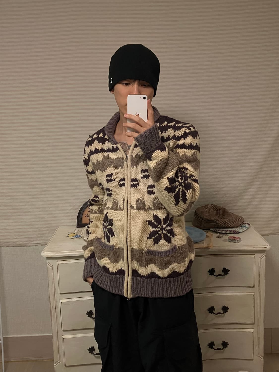 빈티지 브라운 노르딕 코위찬 y2k 스트릿 갸루 펑키 일본빈티지509   상품이미지3