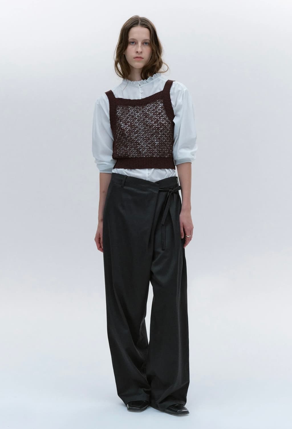 [구해요!!] 솔티페블 UNBALANCED WRAP TROUSERS 상품이미지1