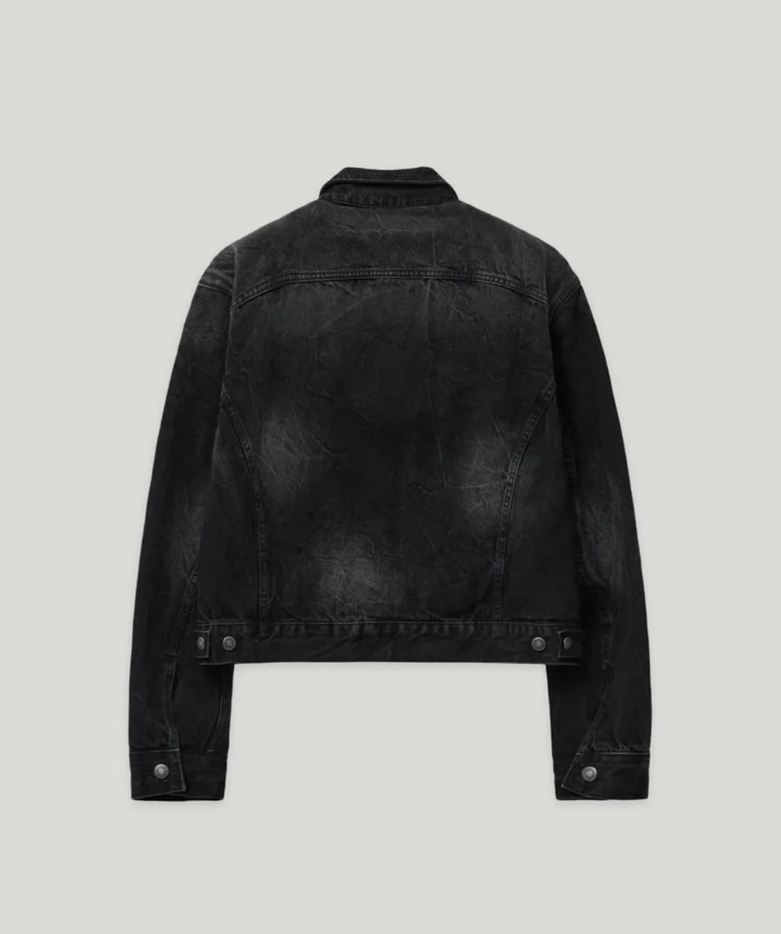 [48] 엘무드 마틴데님 트러커자켓 고스트블랙 상품이미지2