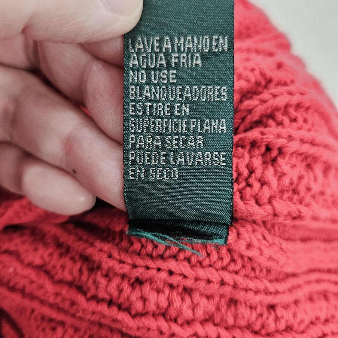 [P/P] 로렌 랄프로렌 여성 레드 꽈배기 니트 스웨터 0115YH1 상품이미지6