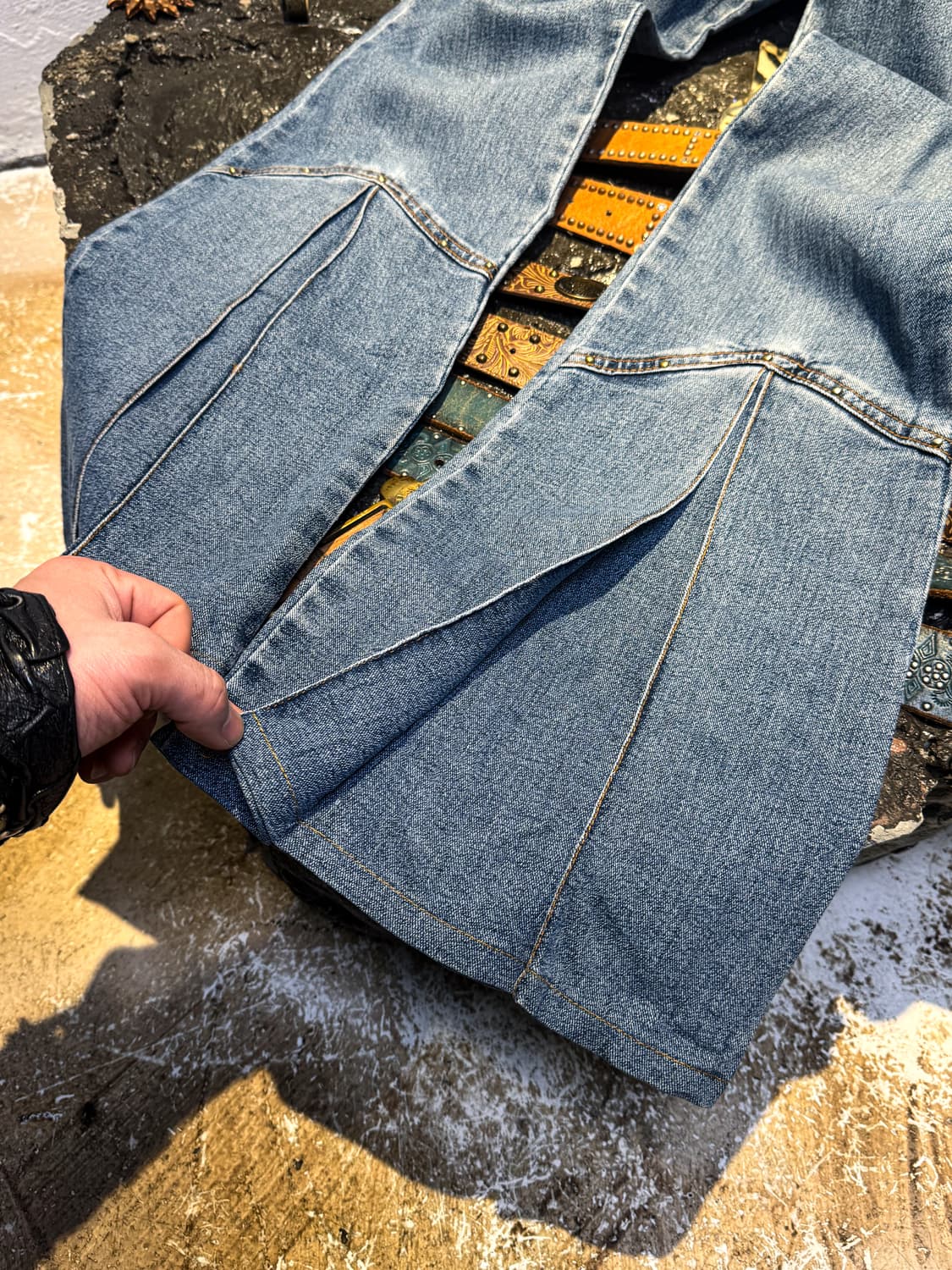 Stud Detail Flare Denim Pants 상품이미지8