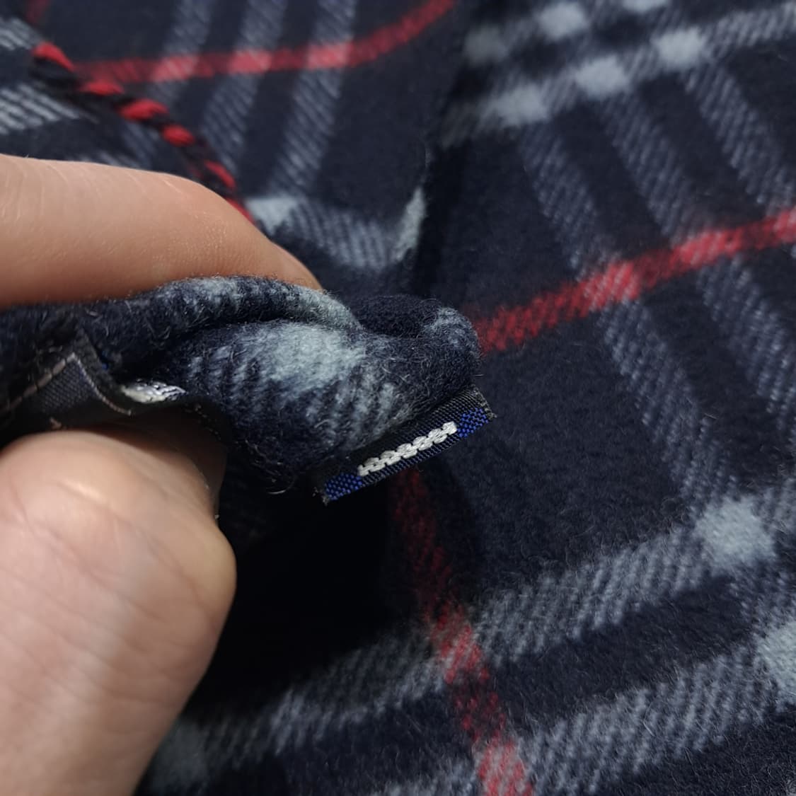 MX460 버버리 영국판 캐시미어 빈티지 네이비 머플러 목도리 상품이미지6