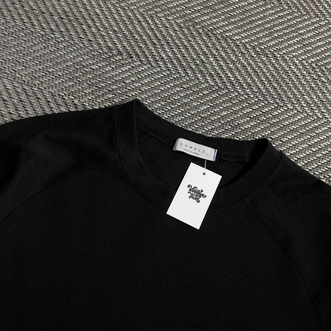 갬블 블랙 미니멀 머슬핏 티셔츠o 4007 상품이미지8