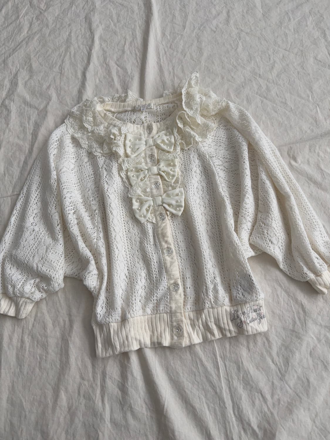 아이보리 러블리 가오리핏 니트 가디건 상품이미지2