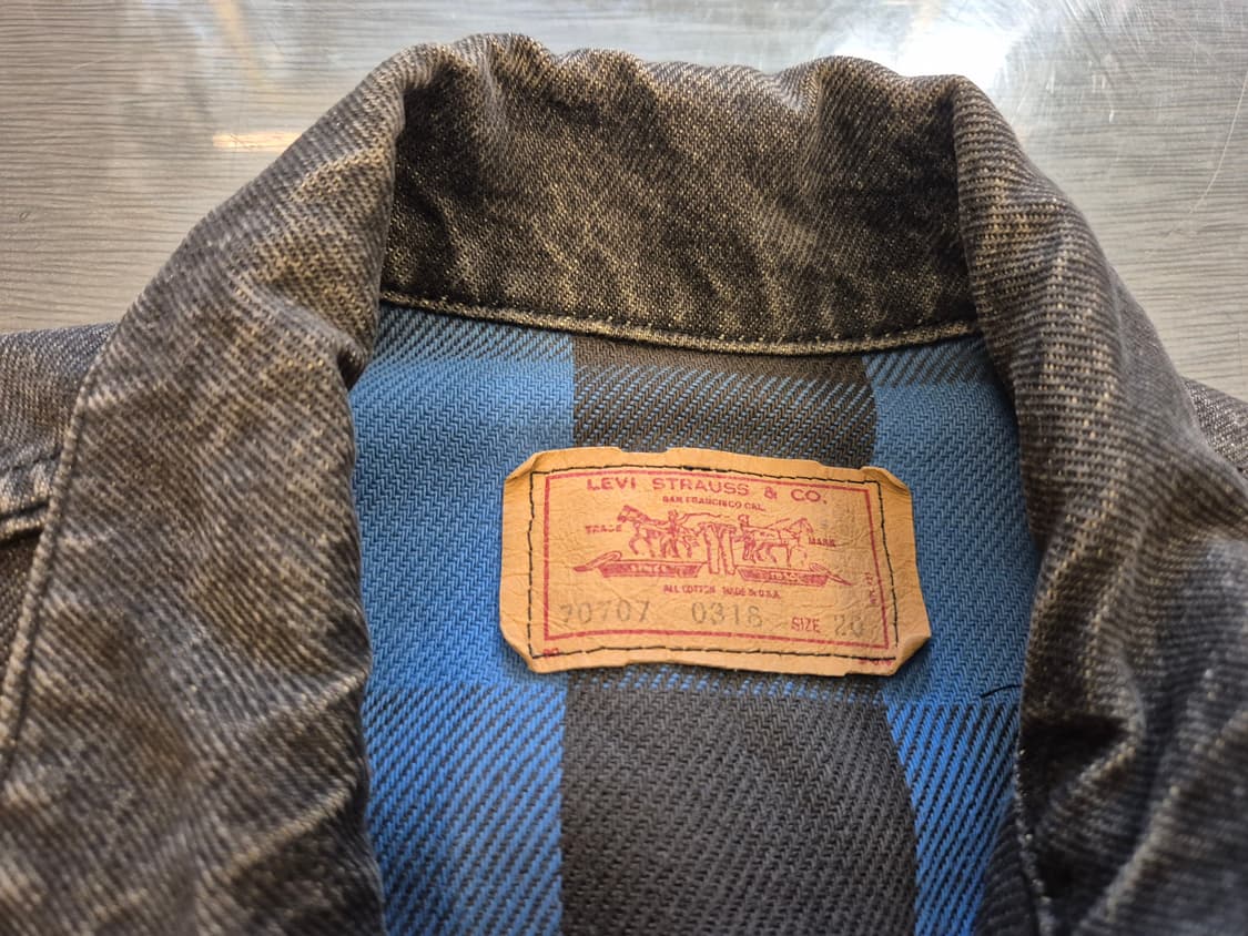 90s 리바이스 블랙 데님 트러커 자켓 상품이미지7