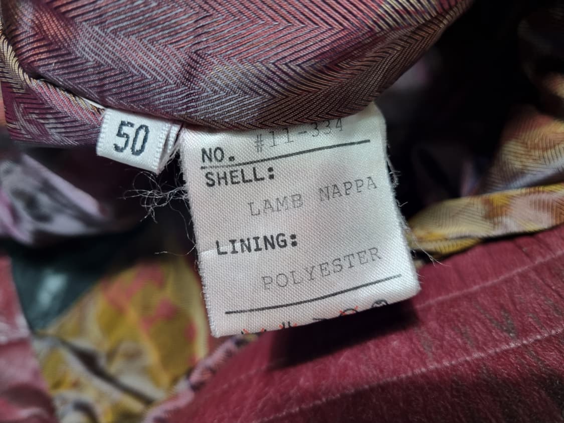 비아 누오바 빈티지 램 나프스킨 가죽자켓 50사이즈 상품이미지6
