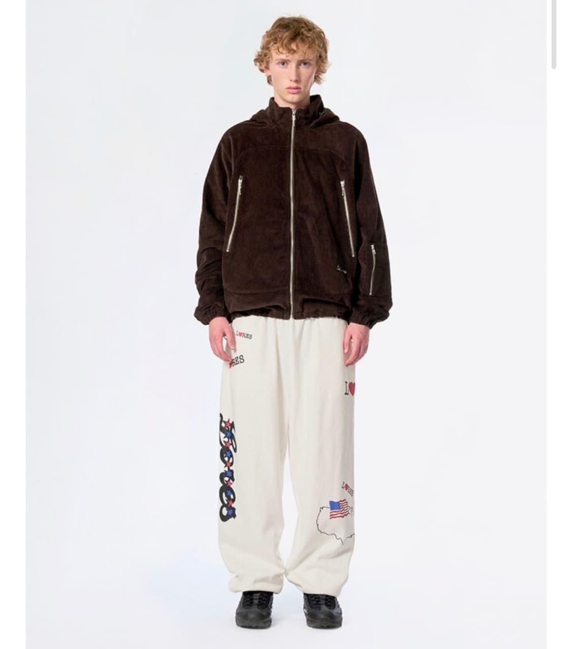 LORES 코듀로이 후드 자켓 브라운 상품이미지3