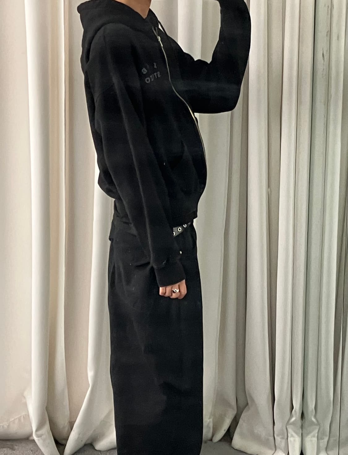 아이앱 스튜디오 JTBC STAFF 블랙 후드집업 M 상품이미지8