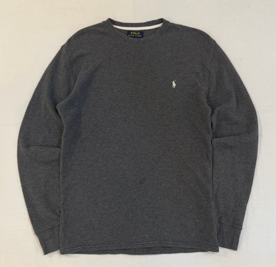 폴로 랄프로렌 와플 써멀 롱슬리브 긴팔티 그레이 상품이미지1