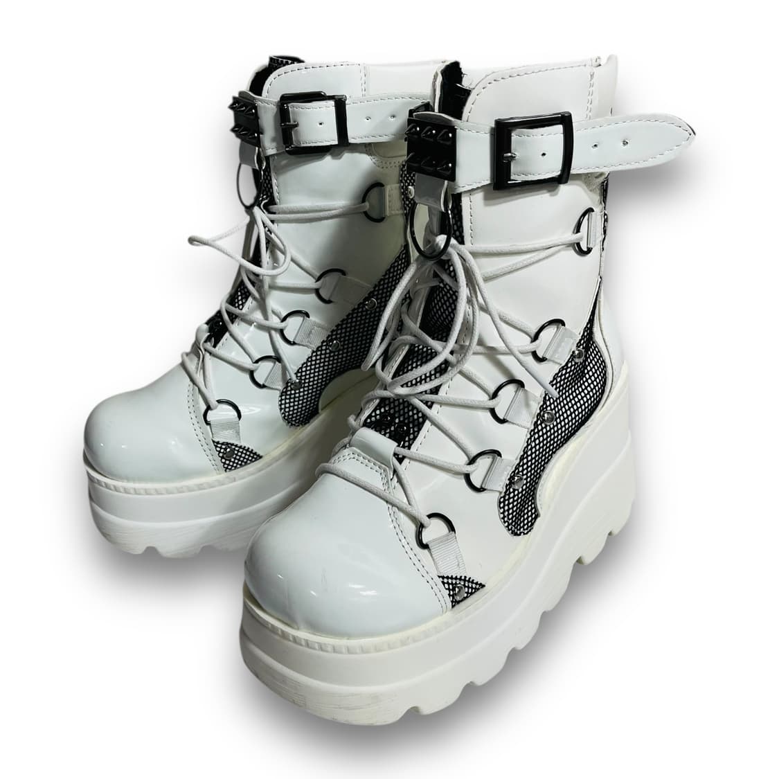 Punk Mid Tube High Platform Wedge Boots 상품이미지3